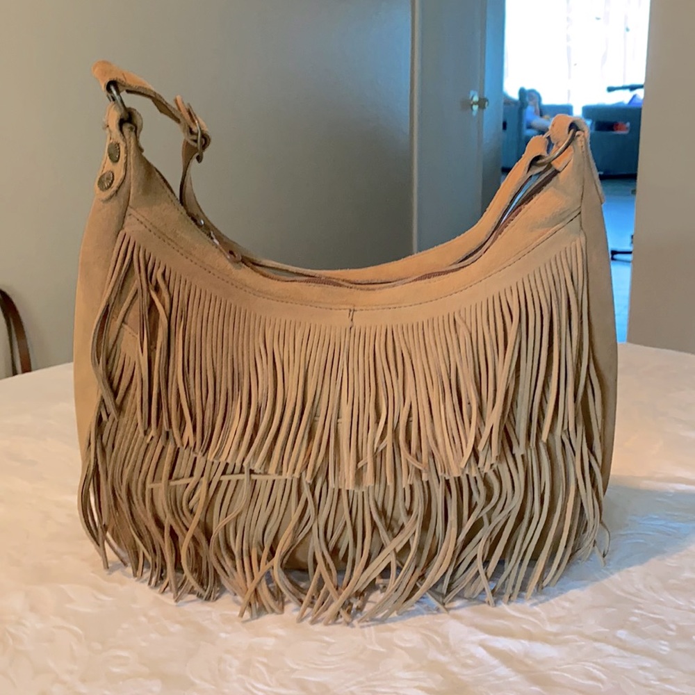 Minnetonka Suede Hobo Shoulder Bag
